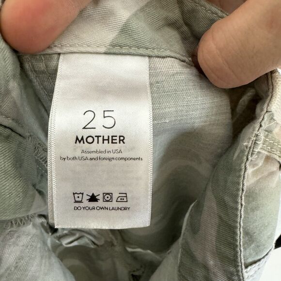 Mother Pants Womens 25 The Shaker Chop Crop Fray‎ In Desert Camo - Picture 9 of 10